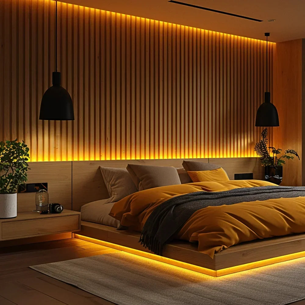 Flexible Akustik-Lamellenplatte – 270 × 110 cm 